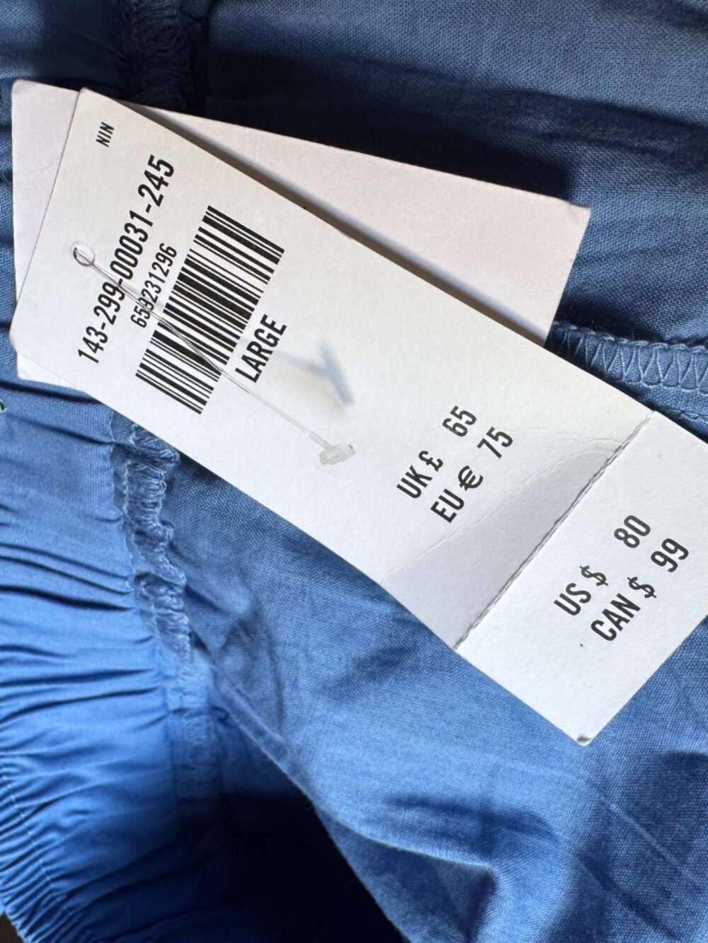 NWT Abercrombie & Fitch Blue Poplin Tiered Maxi Skirt in Women's Large - Picture 7 of 14